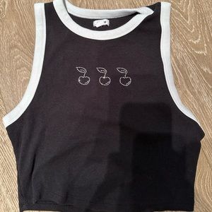 Cherry sparkle crop top